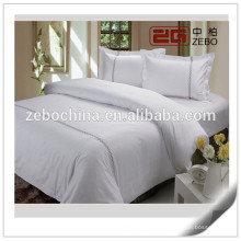 Высококачественная хлопчатобумажная сатиновая ткань с вышивкой Logo White Hotel Постельные принадлежности